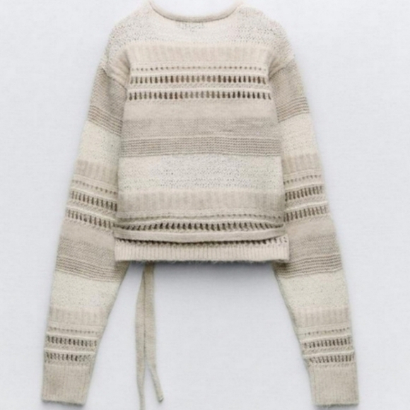Zara Women's Knit Striped Sweater Size Small NEW WITH TAGS - Picture 2 of 6